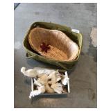 Baskets and Plastic Birds