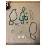 Various pieces of costume jewelry
