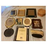 Group of frames & small jewelry basket