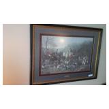 Run to Earth feamed fox hunt scene 28 in x 37 in