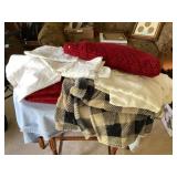 Various blankets, sheets/pillow cases, & pillow