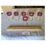 8- 3 1/2' Sherry Kings Crown glasses (6 is shown)