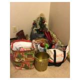 Christmas decorations, supplies, bags, etc