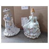 Vintage porcelain belle music box