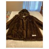 Size 10 Embry's mink fur coat & synthetic