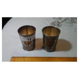 2 sterling silver mint julep cups 3759