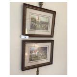 Fox hunt scene framed prints