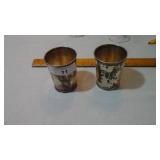 2 sterling silver julep cups 3759