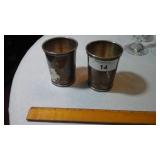 2 sterling silver julep cups International P 699