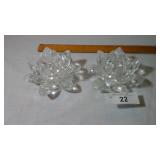 Crystal Lotus flower candle holder