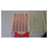 Page of 29 cent Elvis Presley collectible stamps