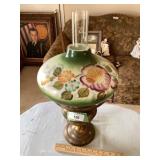 Aladdin #11 electrified brass oil table lamp 24'