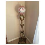 Heavy design base decorative brass floor lamp