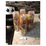 Fruit Pattern Plastic Tumblers