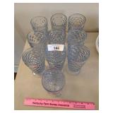 Set of 10 Vintage Indiana Glass Whitehall Light