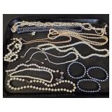Costume Jewelry  - Qty of Faux Pearl  Necklaces,