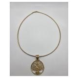 Sajen Sterling 925 Filigree Tree Of Life Necklace