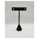 14 KT Gold & Diamond Star Earrings- 1.2 Grams
