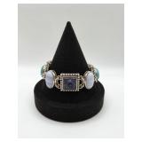 Sterling 925 Bracelet w Blue & Turquoise Stones