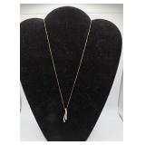 14 KT Gold Diamond Past, Present, Future Necklace