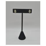 14KT Gold Earrings w Stone- 2 Grams