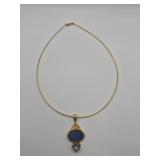 Sajen Sterling 925 Goldwash Chain & Pendant