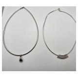 Sterling 925 Necklace w Pendant- Chain Has Bend