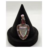Sajen Sterling 925 Pendant with Pink Stones -