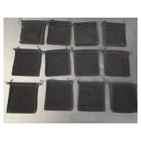(12) New Black Velvet Jewelry Bags
