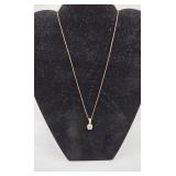 Sterling 925 Goldwash Pendant Necklace- 4 Grams-