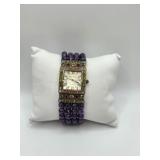 Heidi Daus Quartz Wristwatch  - Purple Band