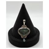 Sajen Sterling 925 Pendant with Blue Stones- 12.6