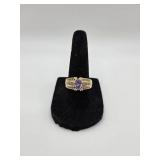 14 KT Gold Tanzanite & Diamond Ring- 6.5 Grams