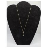 Sterling 925 Goldwash Pendant Necklace  - 4 Grams