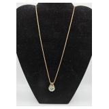Sterling 925 Gold Wash Necklace w Pendant