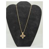 Sterling 925 Goldwash Necklace with Cross P