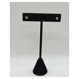 10 KT Gold Diamond Earrings- .6 Grams