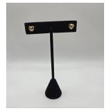 14 KT gold Heart Earrings- .3 Grams