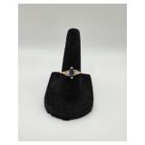 10 KT Gold Sapphire & Diamond Ring- 2.3 Grams