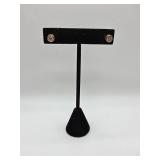 Sterling 925 Goldwash Earrings with CZ Stones -