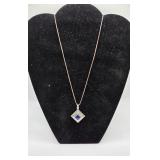 Sterling 925 Pendant Necklace -10.9 Grams  - 8.5'