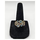 14KT Gold Diamond & Gemstone Ring- 4 Grams