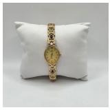 Jules Jurgenson Gold Tone Watch with Multicolored