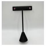 14 KT Gold & Ruby Earrings- .6 Grams