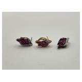 Sterling Silver Earrings & Matching Pendant