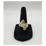 10KT Gold & Diamond Ring- Marked- 5 Grams