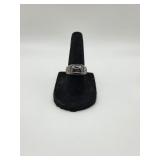 Sterling 925 Ring w Black Agate- 7.2 Grams