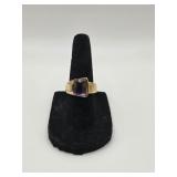 Sterling Gold Wash Amertine Ring- 7.6 Grams