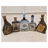 (5) Vtg Decanters including Historic Pennsylvania