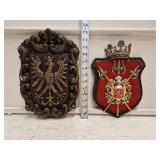 (2) Vtg Code of Arms Plaques